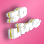 아름다운 3D 효과가 있는 텍스트