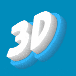 3D 글꼴 GIF 애니메이션